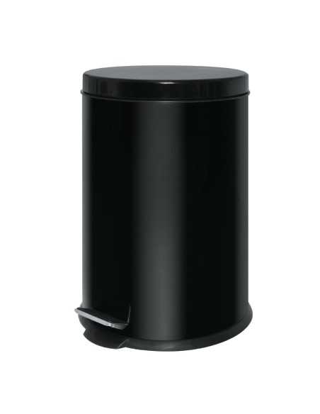Poubelle à pédale inox noire 20L - Bolero