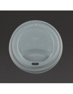 Couvercles compostables CPLA Vegware 34/45,5 cl - Lot 1000