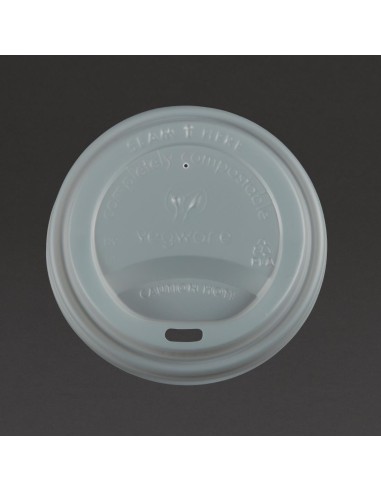 Couvercles compostables CPLA Vegware 34/45,5 cl - Lot 1000