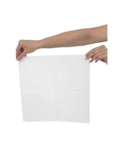 Serviettes snacking blanches 330x330 mm - Lot 5000