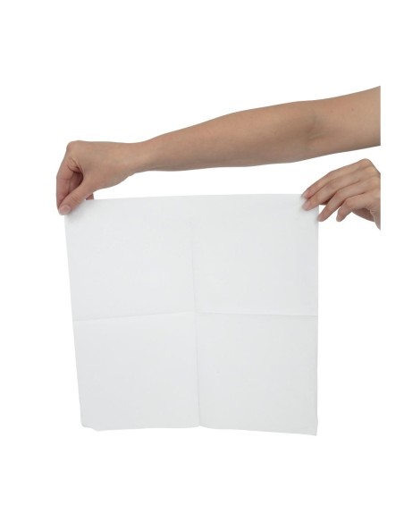 Serviettes snacking blanches 330x330 mm - Lot 5000