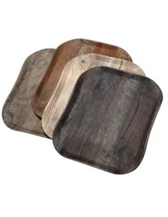 Plateau rectangulaire polyester aspect bois Cambro Century 26x32cm olivier clair  2