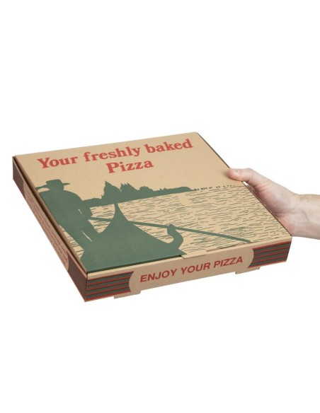 Boîtes à pizza compostables 311mm - Lot de 100 Amipak