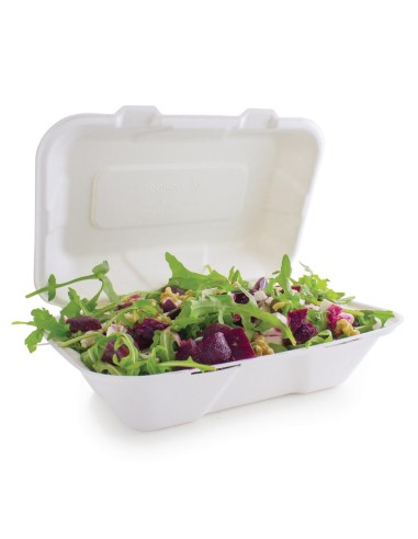 Boîtes repas compostables Vegware 228mm - Lot de 200