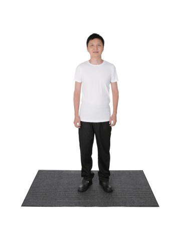 Tapis d'entrée gris acier Jantex 1500 x 900 mm