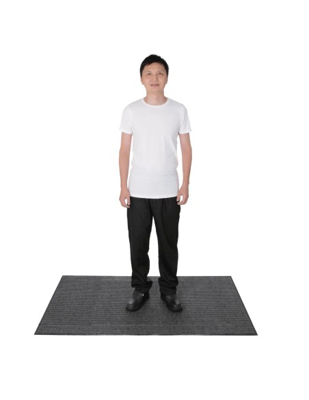 Tapis d'entrée gris acier Jantex 1500 x 900 mm