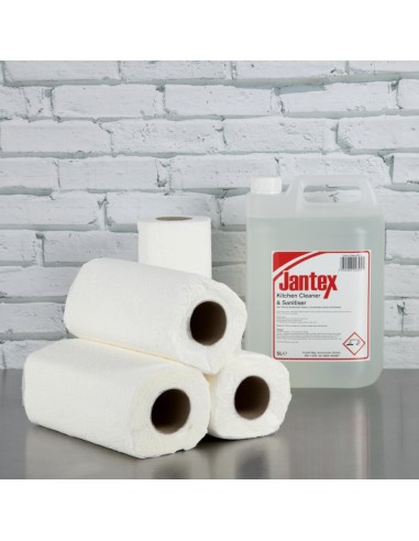 Essuie-tout blanc 2 plis Jantex 11,5 m - lot de 24