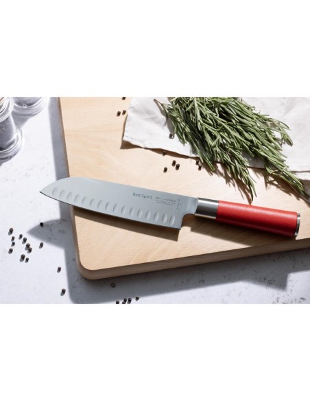 Couteau Santoku alvéolé Dick Red Spirit 180mm - 190g