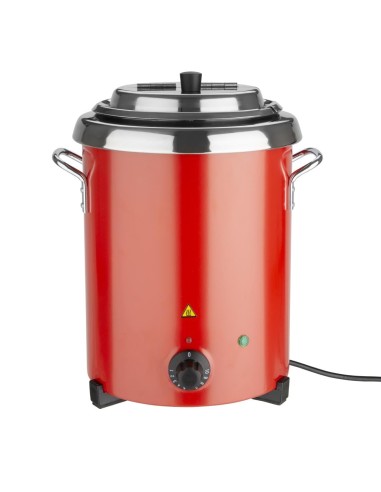 Marmite à soupe rouge Buffalo 5,7 L - bain-marie professionnel