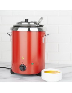 Marmite à soupe rouge Buffalo 5,7 L - bain-marie professionnel 2