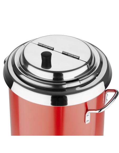 Marmite à soupe rouge Buffalo 5,7 L - bain-marie professionnel