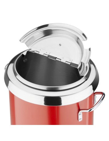 Marmite à soupe rouge Buffalo 5,7 L - bain-marie professionnel
