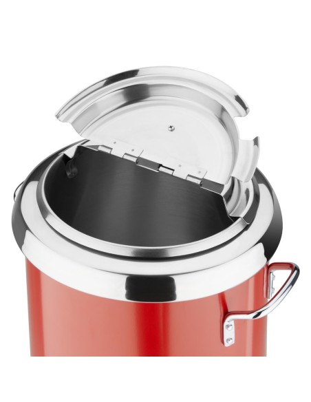 Marmite à soupe rouge Buffalo 5,7 L - bain-marie professionnel
