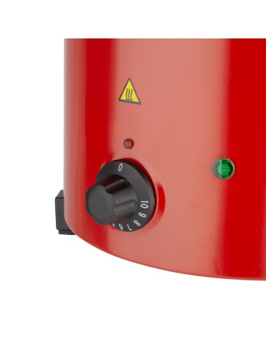 Marmite à soupe rouge Buffalo 5,7 L - bain-marie professionnel