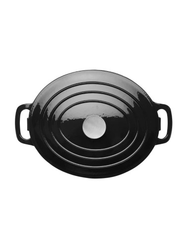 Cocotte ovale Vogue noire 5L en fonte - Haute performance