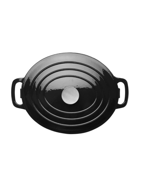Cocotte ovale Vogue noire 5L en fonte - Haute performance
