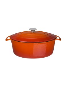 Grande cocotte ovale orange Vogue 6L - Fonte émaillée