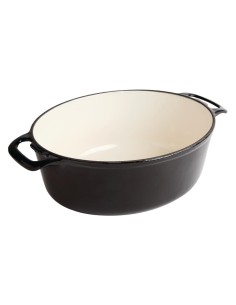 Grande cocotte ovale noire Vogue 6L - Fonte professionnelle 2