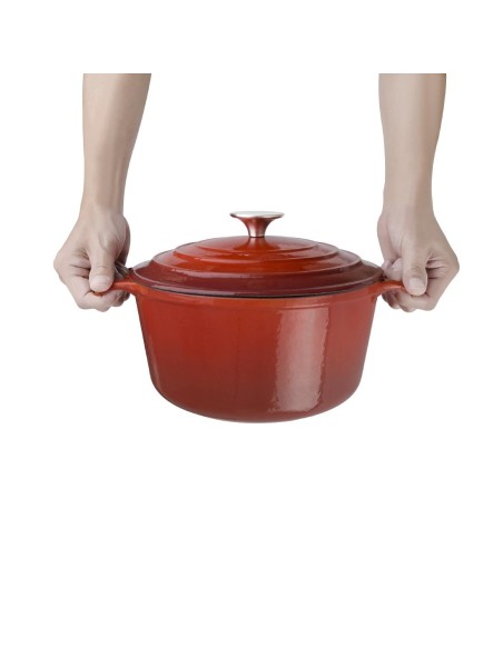 Grande cocotte ronde rouge Vogue 4L - Fonte