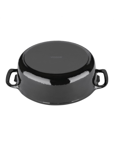 Grande cocotte ovale noire Vogue 6L - Fonte professionnelle