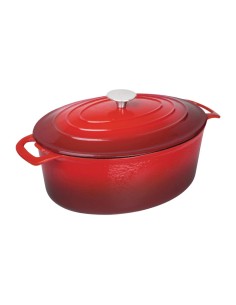 Grande cocotte ovale rouge Vogue 6L - Fonte