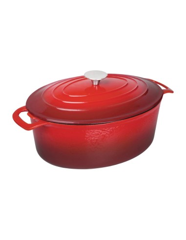 Grande cocotte ovale rouge Vogue 6L - Fonte
