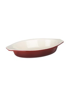 Plat à gratin ovale rouge Vogue 650 ml - Fonte professionnelle