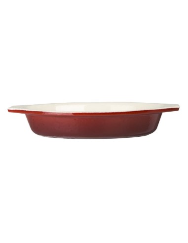 Plat à gratin ovale rouge Vogue 650 ml - Fonte professionnelle
