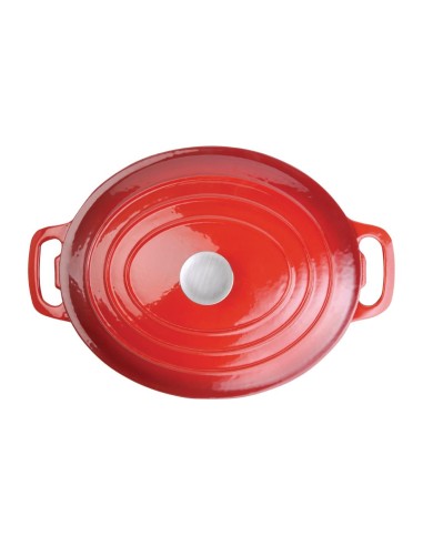 Grande cocotte ovale rouge Vogue 6L - Fonte