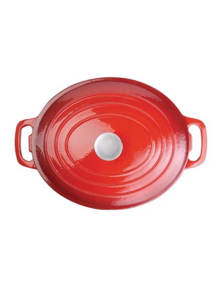 Grande cocotte ovale rouge Vogue 6L - Fonte