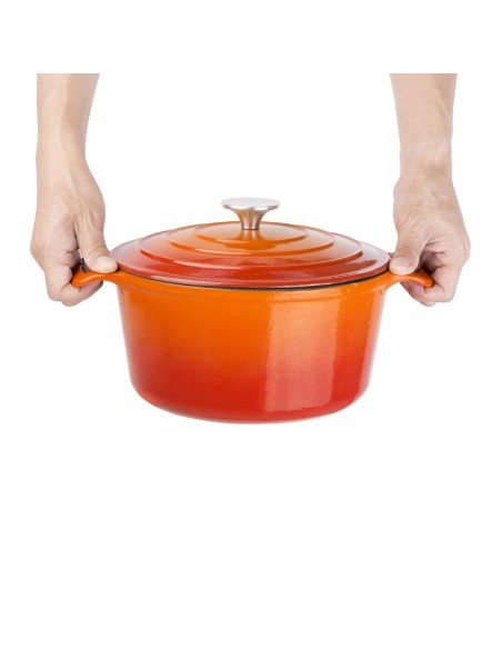 Grande cocotte ronde orange Vogue 4L - Fonte