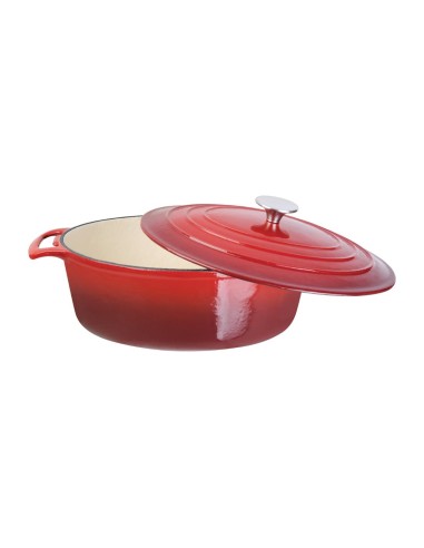 Grande cocotte ovale rouge Vogue 6L - Fonte
