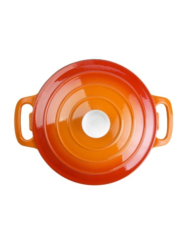 Cocotte ronde orange Vogue 3,2L - Fonte haute qualité