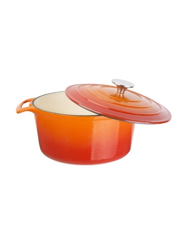 Cocotte ronde orange Vogue 3,2L - Fonte haute qualité