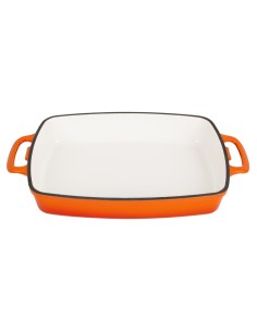 Plat en fonte rectangulaire Vogue orange 2,8 L
