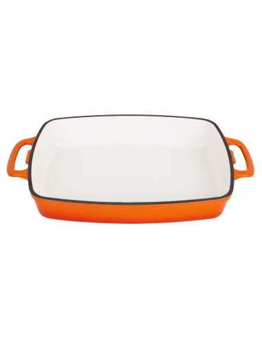 Plat en fonte rectangulaire Vogue orange 2,8 L