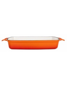 Plat en fonte rectangulaire Vogue orange 2,8 L 2