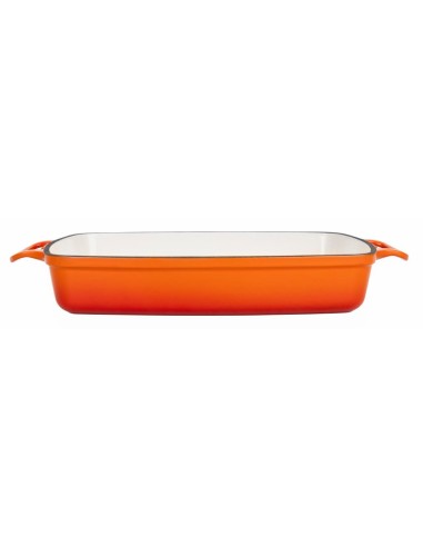 Plat en fonte rectangulaire Vogue orange 2,8 L