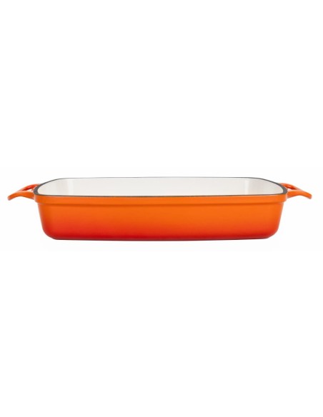 Plat en fonte rectangulaire Vogue orange 2,8 L