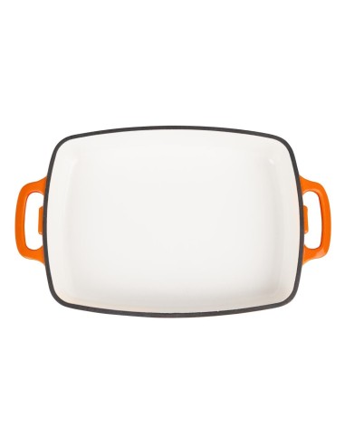 Plat en fonte rectangulaire Vogue orange 2,8 L