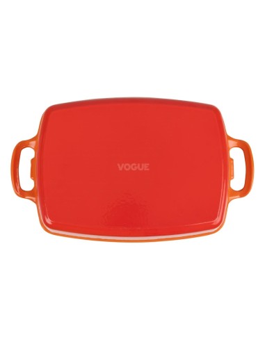 Plat en fonte rectangulaire Vogue orange 2,8 L