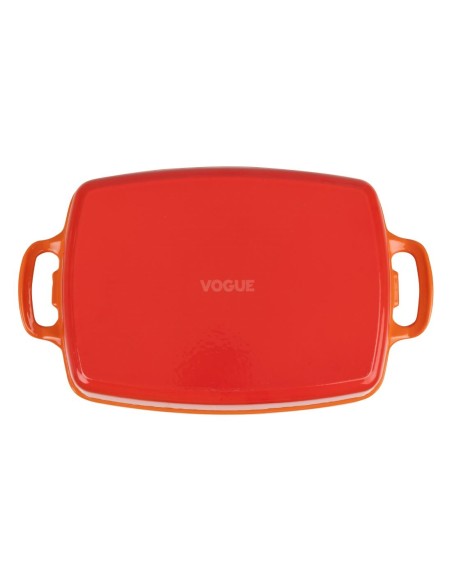 Plat en fonte rectangulaire Vogue orange 2,8 L