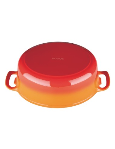 Cocotte ovale Vogue orange 5L - Fonte professionnelle