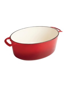 Cocotte ovale rouge Vogue 5L - Fonte professionnelle 2