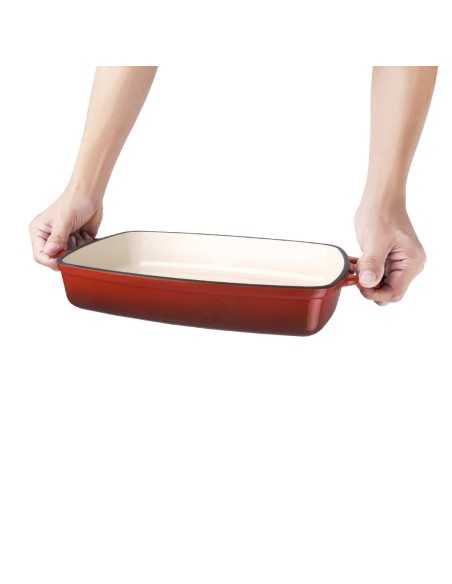 Plat en fonte Vogue rouge 2,8L - cuisson et service