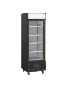 Vitrine réfrigérée positive Polar 218L noire - 4 étagères réglables