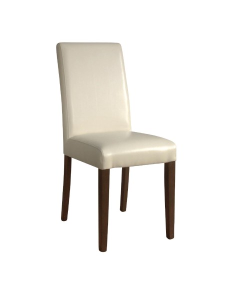 Chaises Bolero en simili cuir crème - lot de 2