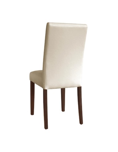 Chaises Bolero en simili cuir crème - lot de 2