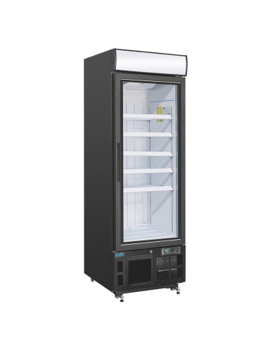 Vitrine réfrigérée négative Polar 412L noire - 5 étagères
