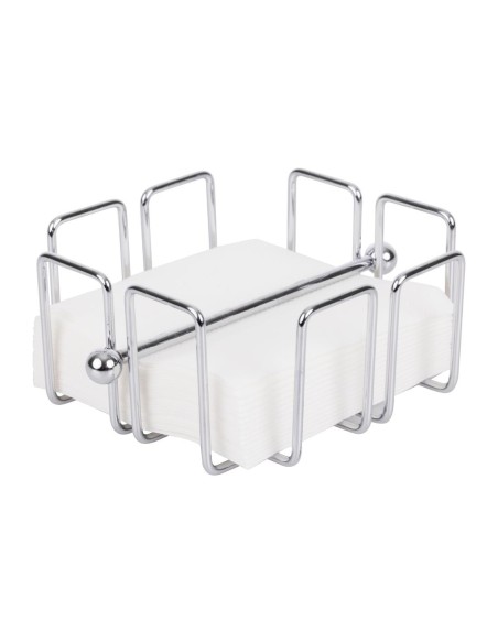 Porte-serviettes cocktail lesté Olympia 140x140mm - inox